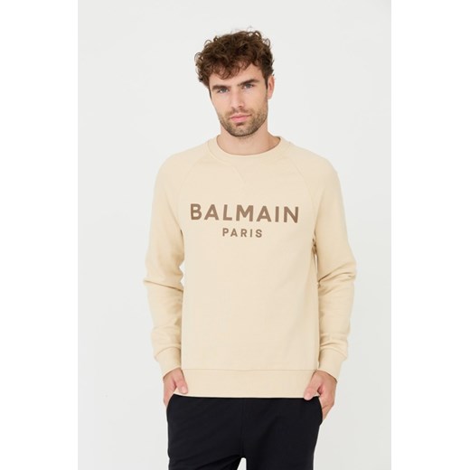 BALMAIN Beżowa bluza Printed Sweatshirt, Wybierz rozmiar S ze sklepu outfit.pl w kategorii Bluzy męskie - zdjęcie 165575273