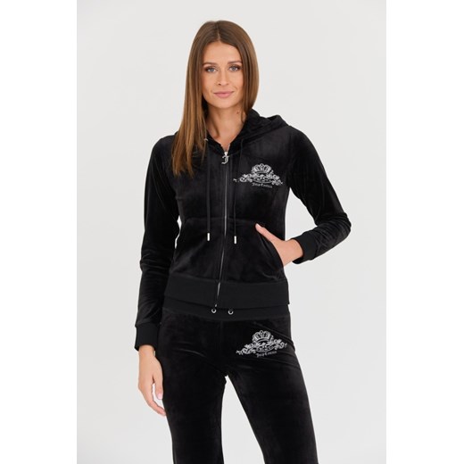 JUICY COUTURE Czarna bluza Arched Metallic, Rozmiar S ze sklepu outfit.pl w kategorii Bluzy damskie - zdjęcie 165575362