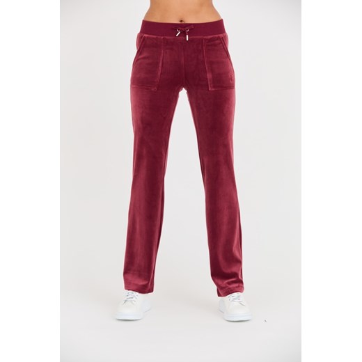 JUICY COUTURE Bordowe spodnie dresowe Del Ray Pocket Pant, Wybierz rozmiar L ze sklepu outfit.pl w kategorii Spodnie damskie - zdjęcie 165575430