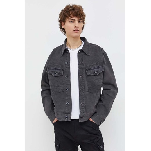 G-Star Raw kurtka jeansowa męska kolor szary przejściowa ze sklepu ANSWEAR.com w kategorii Kurtki męskie - zdjęcie 165575784