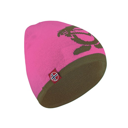 Trollkids Dwustronna czapka beanie &quot;Troll&quot; w kolorze oliwkowo-różowym ze sklepu Limango Polska w kategorii Czapki dziecięce - zdjęcie 165576673