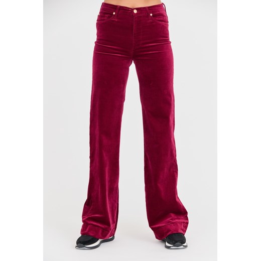 7 FOR ALL MANKIND Bordowe spodnie Modern Dojo Velvet, Rozmiar 29 ze sklepu outfit.pl w kategorii Spodnie damskie - zdjęcie 165577594