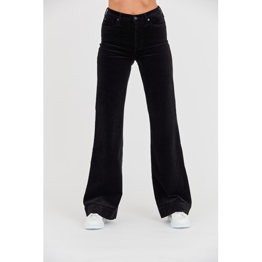 7 FOR ALL MANKIND Czarne spodnie Modern Dojo Velvet, Rozmiar 29 ze sklepu outfit.pl w kategorii Spodnie damskie - zdjęcie 165577614
