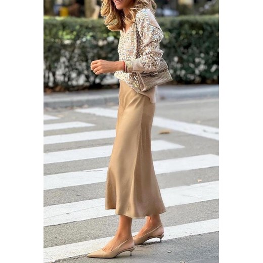Spódnica IVET midi elegancka na wiosnę 