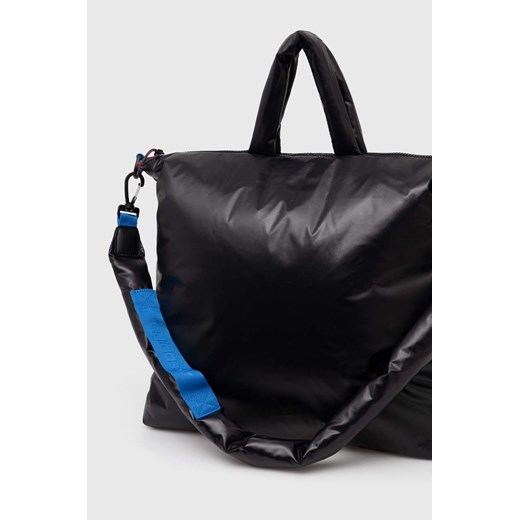 Czarna shopper bag Adidas Originals w sportowym stylu na ramię