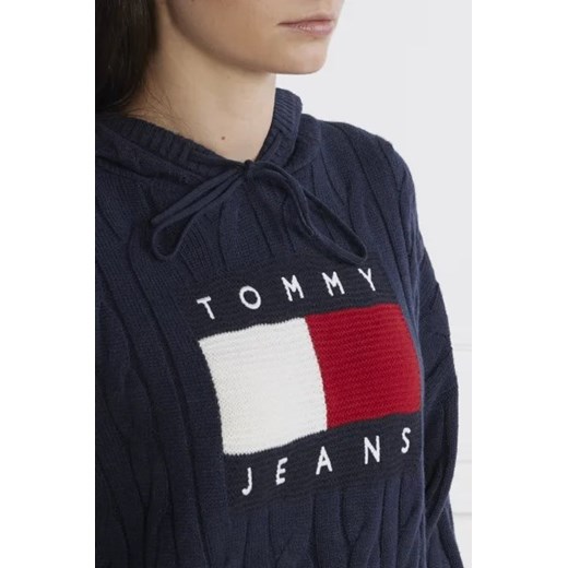 Sweter damski Tommy Jeans czarny 