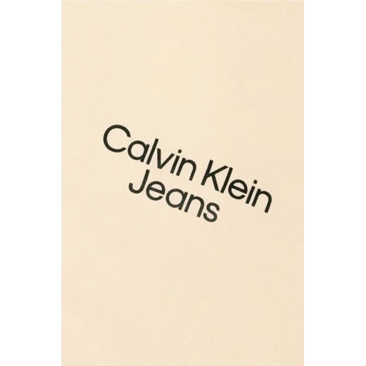 T-shirt chłopięce Calvin Klein na lato beżowy 