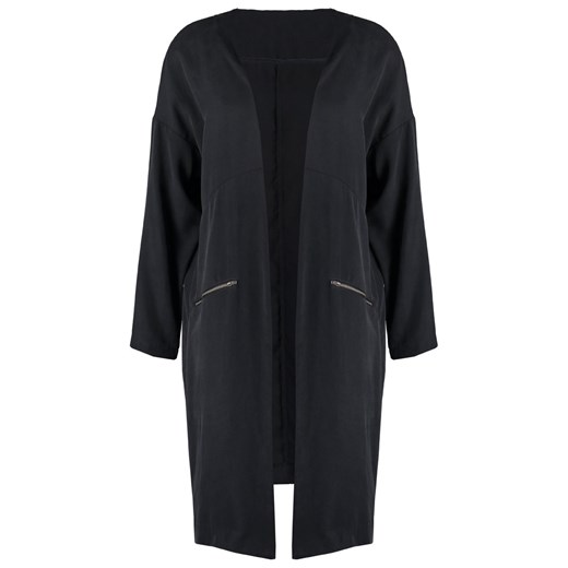 Selected Femme SFPOWER  Krótki płaszcz dark navy zalando czarny abstrakcyjne wzory