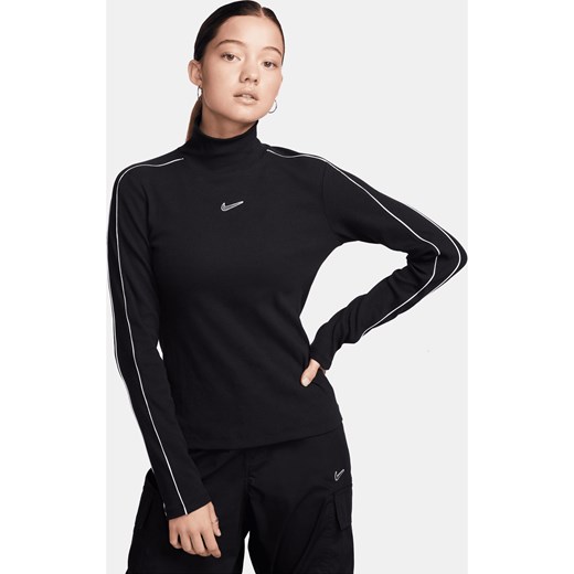 Damska koszulka z długim rękawem Nike Sportswear - Czerń ze sklepu Nike poland w kategorii Bluzki damskie - zdjęcie 165585161
