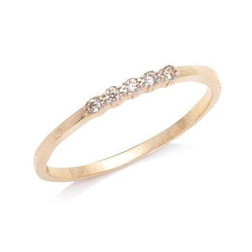pierścionek z cyrkoniami złoty ze sklepu ANIA KRUK w kategorii Pierścionki - zdjęcie 165591621