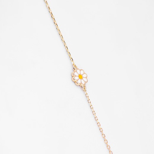 bransoletka z kwiatkiem srebrna pozłacana ze sklepu ANIA KRUK w kategorii Bransoletki - zdjęcie 165591773