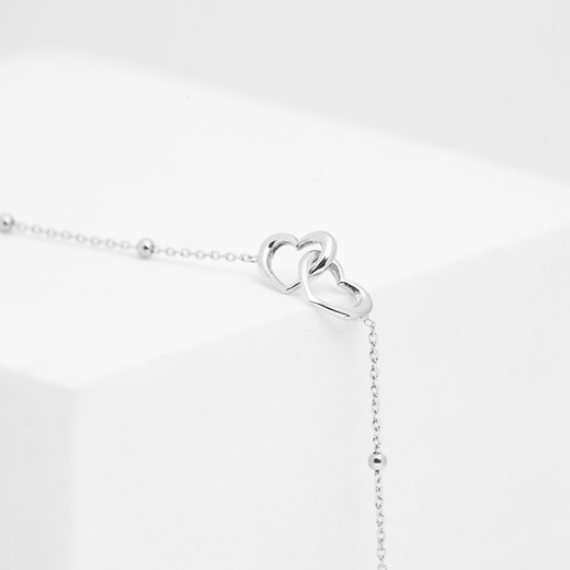 bransoletka z sercami srebrna ze sklepu ANIA KRUK w kategorii Bransoletki - zdjęcie 165591782