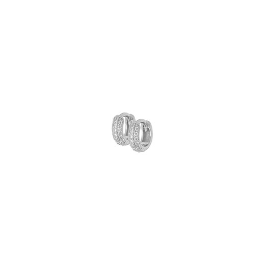 kolczyki kółka 1 cm z cyrkoniami, srebrne ze sklepu ANIA KRUK w kategorii Kolczyki - zdjęcie 165592294
