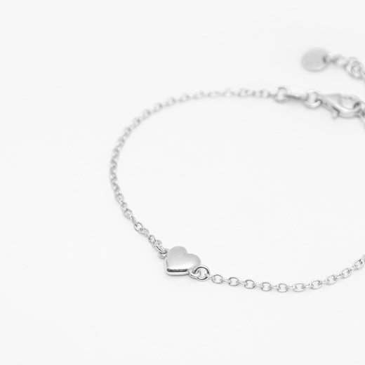 bransoletka z sercem srebrna ze sklepu ANIA KRUK w kategorii Bransoletki - zdjęcie 165592484