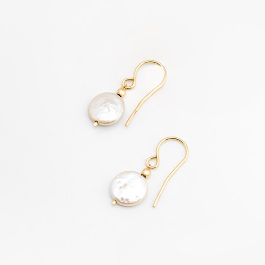 kolczyki wiszące z perłami srebrne pozłacane ze sklepu ANIA KRUK w kategorii Kolczyki - zdjęcie 165592514