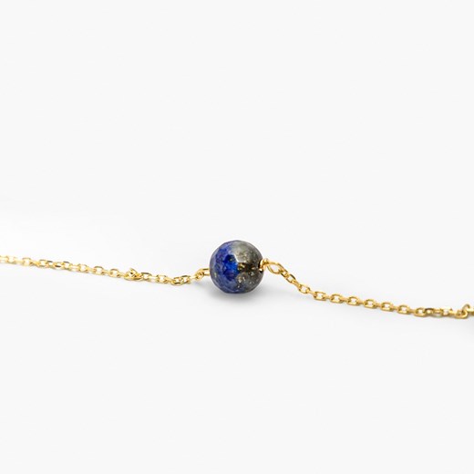naszyjnik z lapis lazuli srebrny pozłacany ze sklepu ANIA KRUK w kategorii Naszyjniki - zdjęcie 165592571