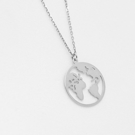 naszyjnik srebrny z mapą ze sklepu ANIA KRUK w kategorii Naszyjniki - zdjęcie 165592902