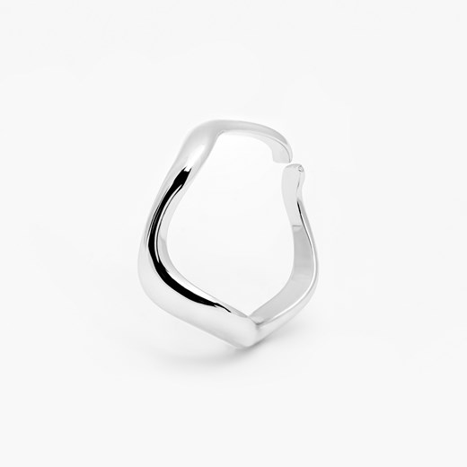 pierścionek falisty rodowany ze sklepu ANIA KRUK w kategorii Pierścionki - zdjęcie 165592932