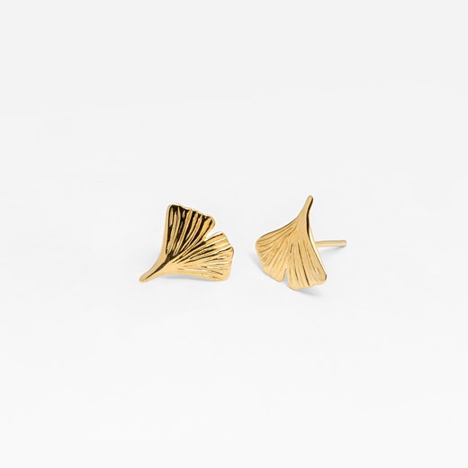 kolczyki liście miłorzębu złote ze sklepu ANIA KRUK w kategorii Kolczyki - zdjęcie 165593050
