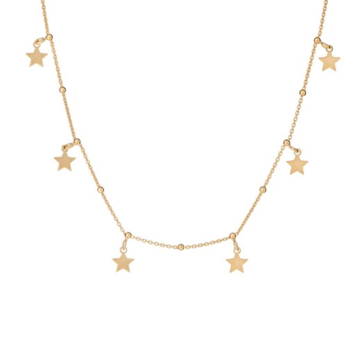 choker z gwiazdkami srebrny pozłacany ANIA KRUK