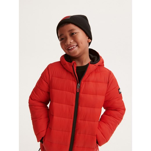 Reserved - Pikowana kurtka z kapturem - czerwony Reserved 134 (8 lat) Reserved