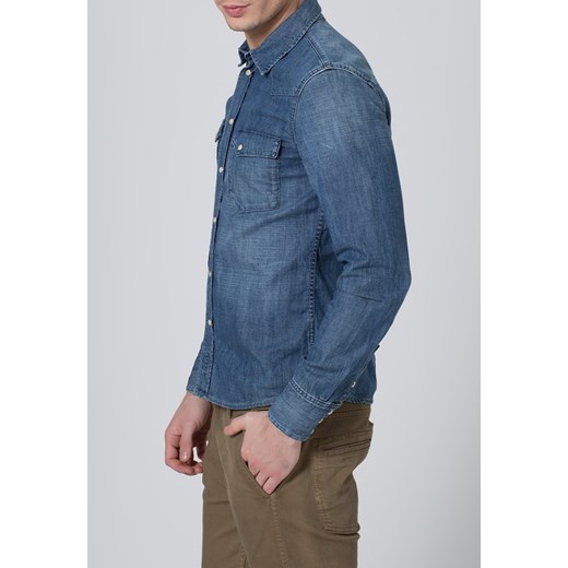 Nudie Jeans JONIS Koszula organic steel blue zalando niebieski jeans