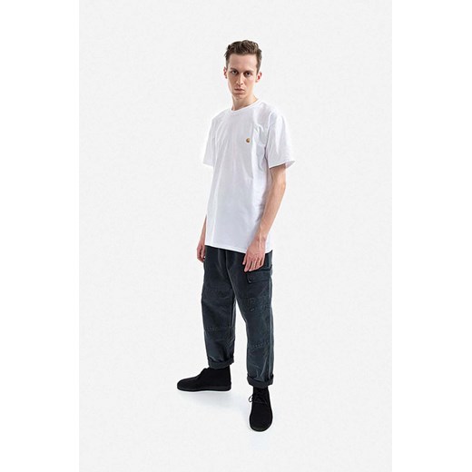 Carhartt WIP t-shirt bawełniany Chase kolor biały gładki I026391-PHOENIX/GO S promocyjna cena PRM