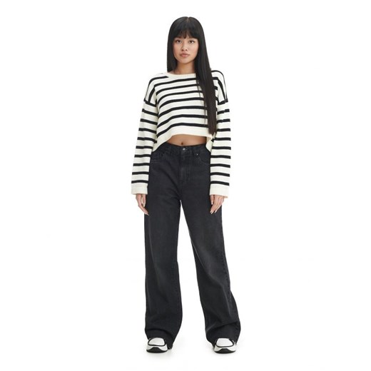 Cropp - Kremowy sweter w paski - kremowy Cropp S Cropp