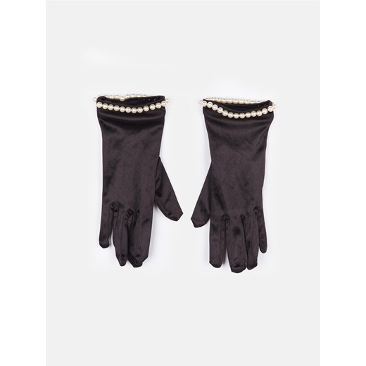 GATE Eleganckie wieczorowe rękawiczki z perełkami uni ze sklepu gateshop w kategorii Rękawiczki damskie - zdjęcie 165604902