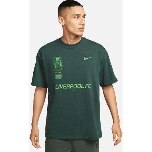 Męski T-shirt piłkarski Nike Max90 Liverpool F.C. - Zieleń ze sklepu Nike poland w kategorii T-shirty męskie - zdjęcie 165608302