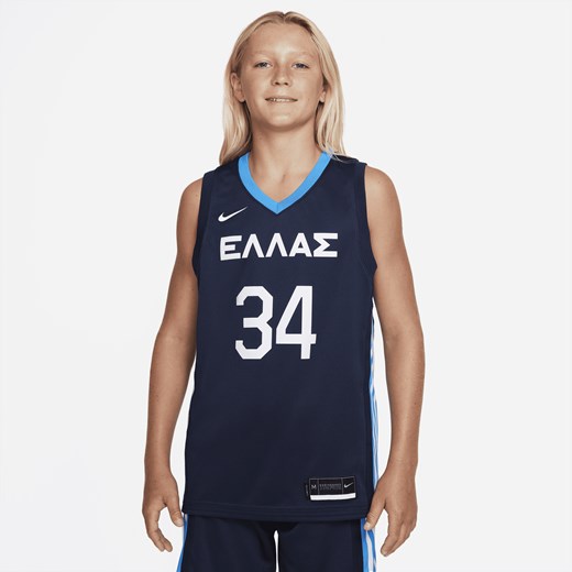 Koszulka do koszykówki dla dużych dzieci Nike Grecja (wersja wyjazdowa) - Nike XL Nike poland