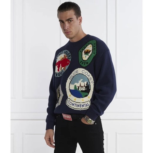 Kenzo Sweter | Regular Fit | z dodatkiem wełny Kenzo XL wyprzedaż Gomez Fashion Store