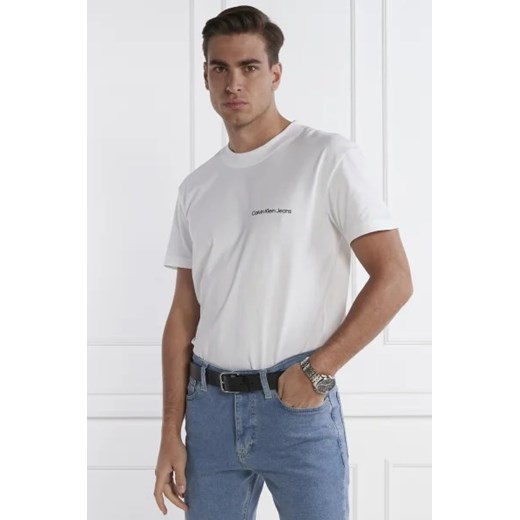 T-shirt męski Calvin Klein biały na wiosnę 