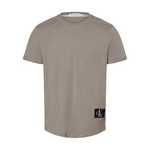 Calvin Klein Jeans T-shirt męski Mężczyźni Bawełna trzcinowy jednolity ze sklepu vangraaf w kategorii T-shirty męskie - zdjęcie 165630884