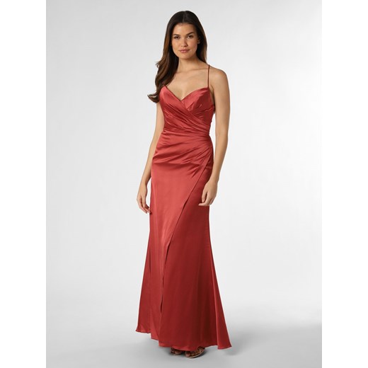 Sukienka Luxuar Fashion czerwona wieczorowa satynowa 