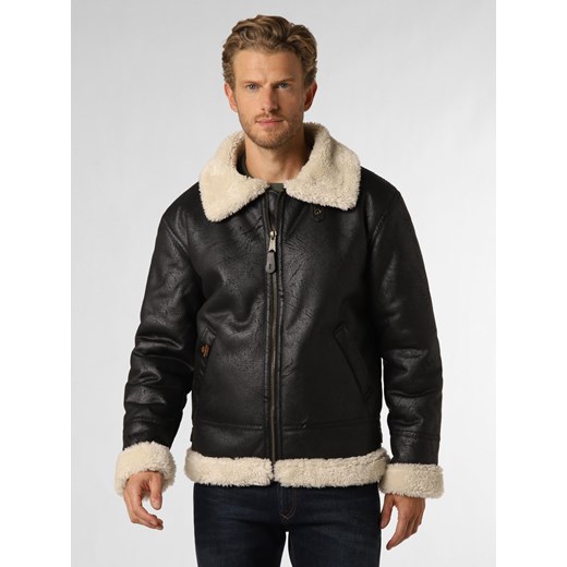 Alpha Industries Kurtka męska Mężczyźni Sztuczna skóra czarny jednolity Alpha Industries M vangraaf