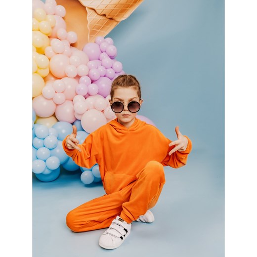 Welurowy dres dziecięcy TIMON - orange ze sklepu magmac.pl w kategorii Dresy dziewczęce - zdjęcie 165653713