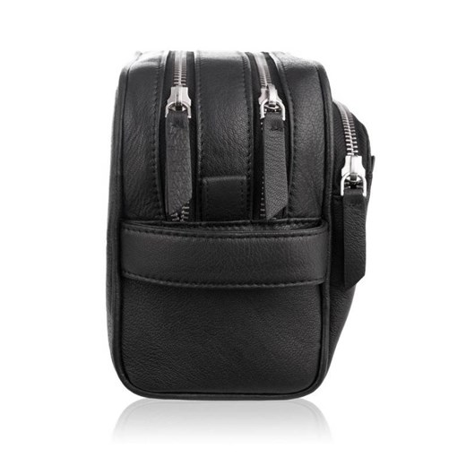 SKÓRZANA KOSMETYCZKA MĘSKA BRØDRENE G-04 CZARNA Merg one size merg.pl