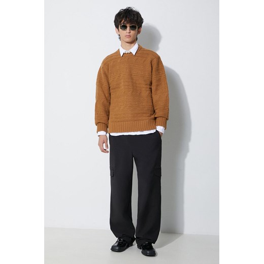 Ader Error sweter wełniany Seltic Knit męski kolor brązowy ciepły BMADFWKT0305 Ader Error L PRM