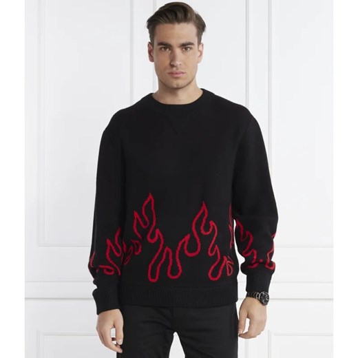 HUGO Sweter Sfire | Regular Fit | z dodatkiem wełny ze sklepu Gomez Fashion Store w kategorii Swetry męskie - zdjęcie 165670502