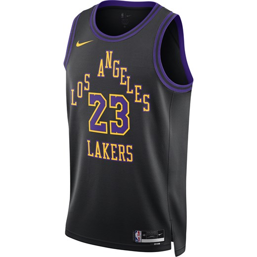 Koszulka męska Nike Dri-FIT NBA Swingman Lebron James Los Angeles Lakers City Edition 2023/24 - Czerń ze sklepu Nike poland w kategorii T-shirty męskie - zdjęcie 165677512