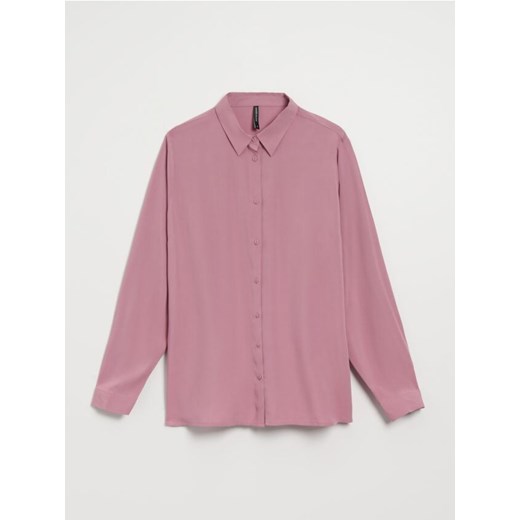 Gładka koszula z wiskozy różowa House L House