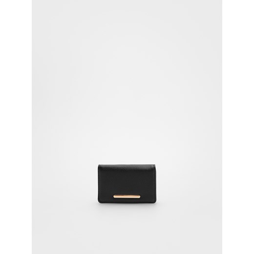 Reserved - Mały portfel z imitacji skóry - czarny ze sklepu Reserved w kategorii Portfele damskie - zdjęcie 165685934