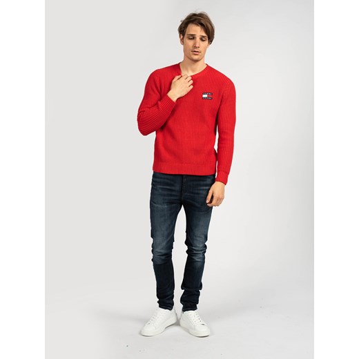 Tommy Jeans Sweter | DM0DM07418 | Mężczyzna | Czerwony ze sklepu ubierzsie.com w kategorii Swetry męskie - zdjęcie 165689972