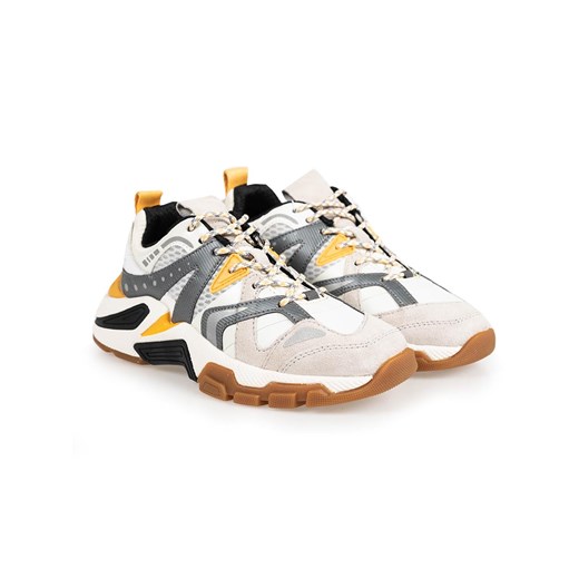 Geox Sneakersy "T01 A" | T94BTA 01422 | T01 A | Kobieta | Biały, Żółty Geox 42 okazyjna cena ubierzsie.com
