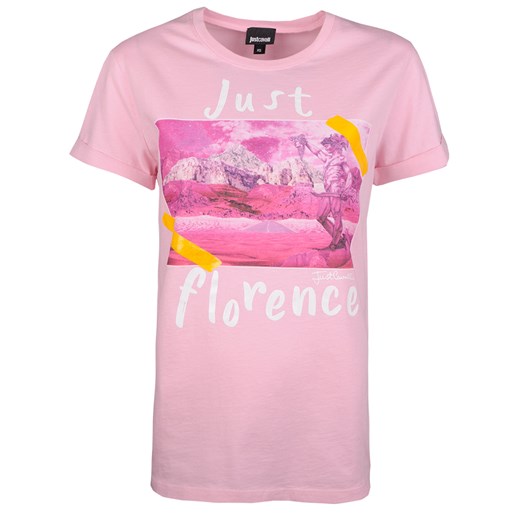 Just Cavalli T-shirt | S02GC0343 | Kobieta | Różowy Roberto Cavalli 38 ubierzsie.com wyprzedaż
