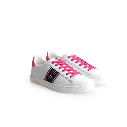 Trussardi Jeans Sneakersy | 79A00331 | Kobieta | Biały, Różowy ze sklepu ubierzsie.com w kategorii Buty sportowe damskie - zdjęcie 165695802
