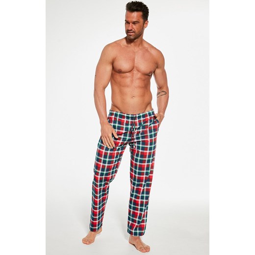 Spodnie piżamowe w kratę 691/47, Kolor granatowo-czerwono-zielony, Rozmiar L, Cornette ze sklepu Intymna w kategorii Piżamy męskie - zdjęcie 165707030