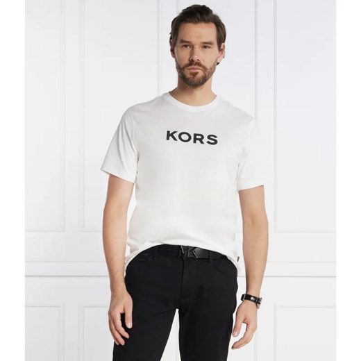 T-shirt męski Michael Kors z napisem z krótkimi rękawami 