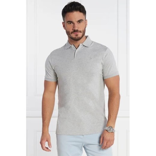 T-shirt męski Hackett London szary z krótkim rękawem 